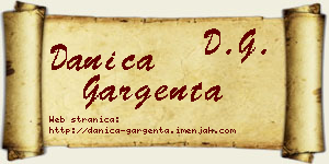 Danica Gargenta vizit kartica